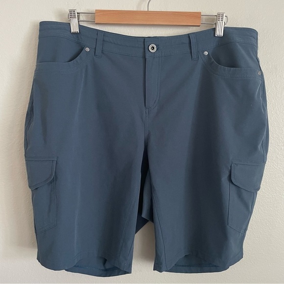 Kuhl Free Flex Cargo Shorts Women’s 10” Rainstorm Blue Size 18W - Picture 4 of 16